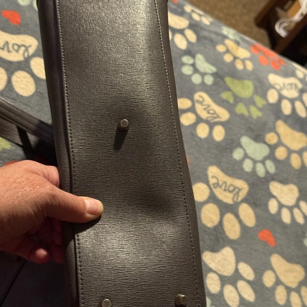 Furla grey Leather tote Bag